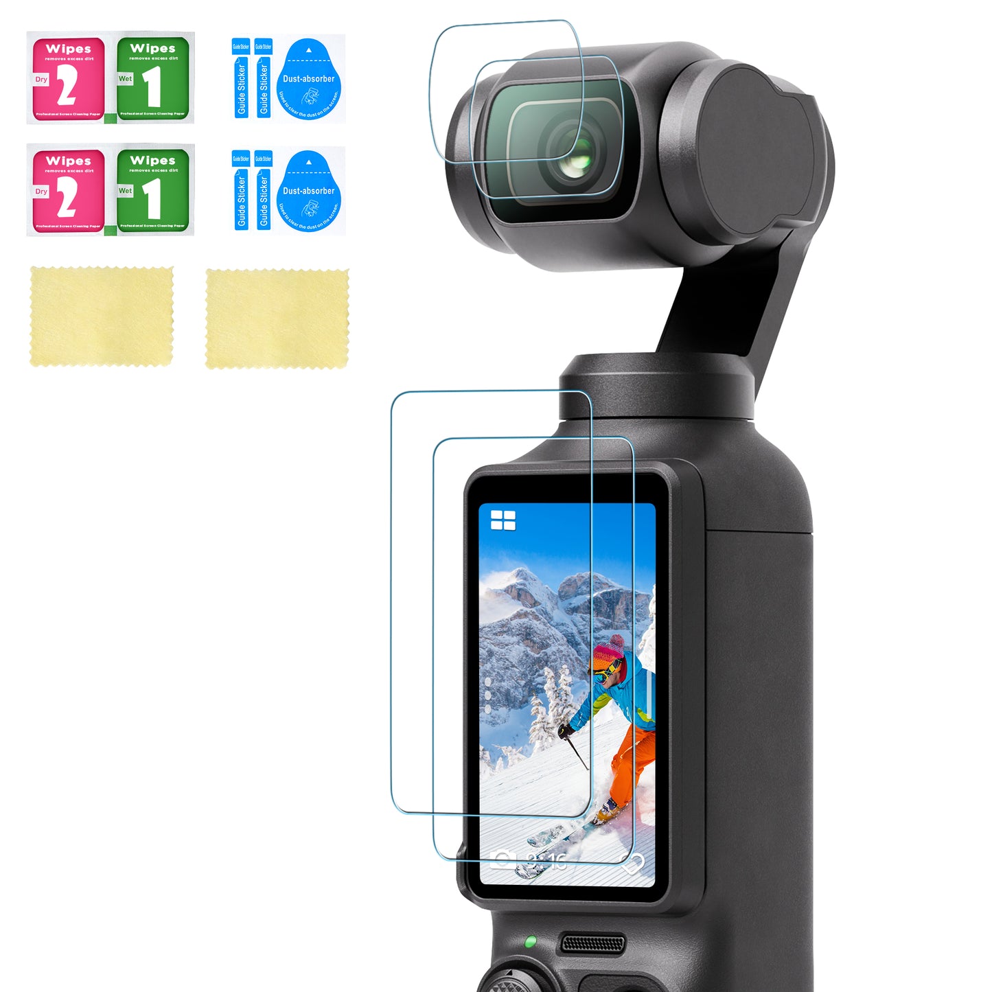 9H Tempered Glass Screen/ Lens Protector Films For Osmo Pocket 3