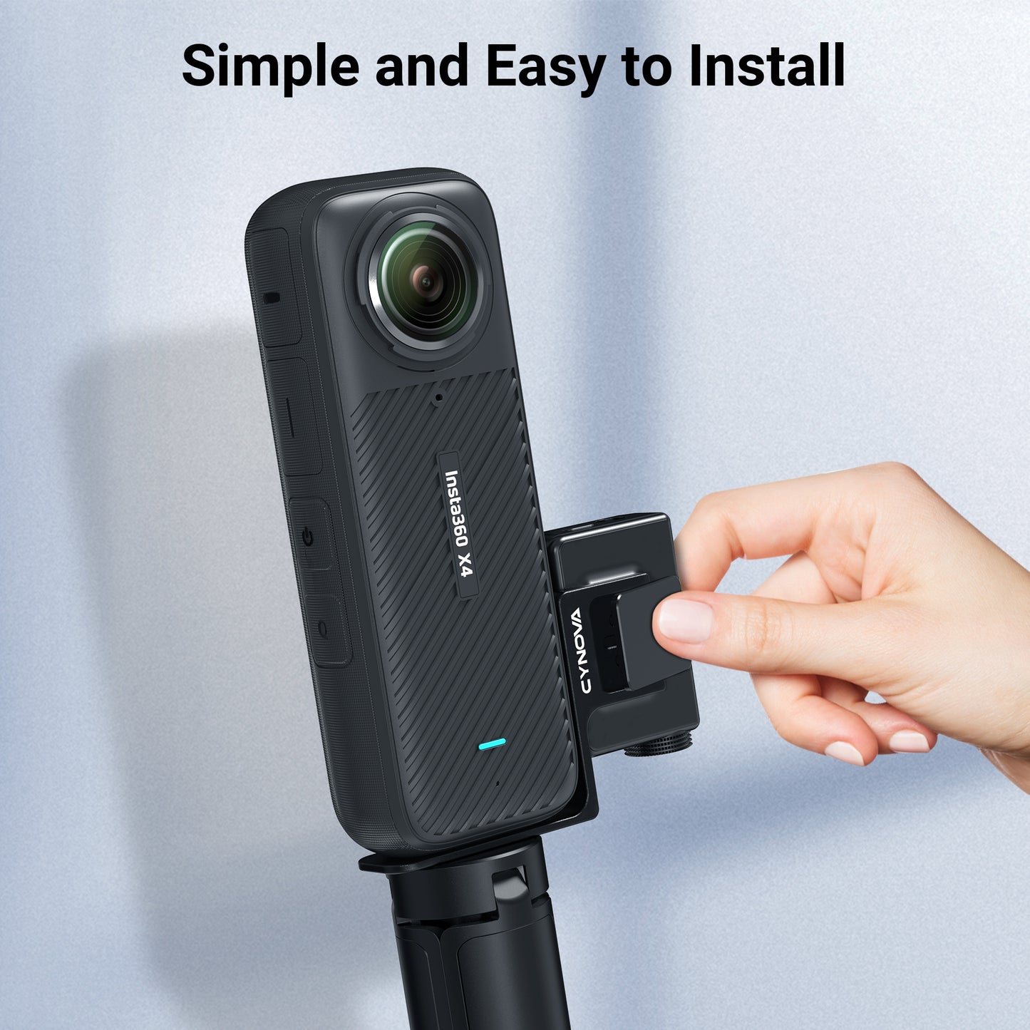 Insta360 X4 X3 X2 Cold Shoe Microphone Holder for DJI Mic Mini + Transmission Cabel