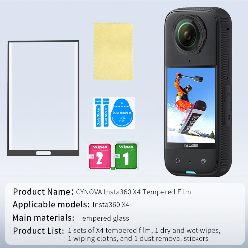 Insta360 X4 Curved Tempered Glass Screen Protector