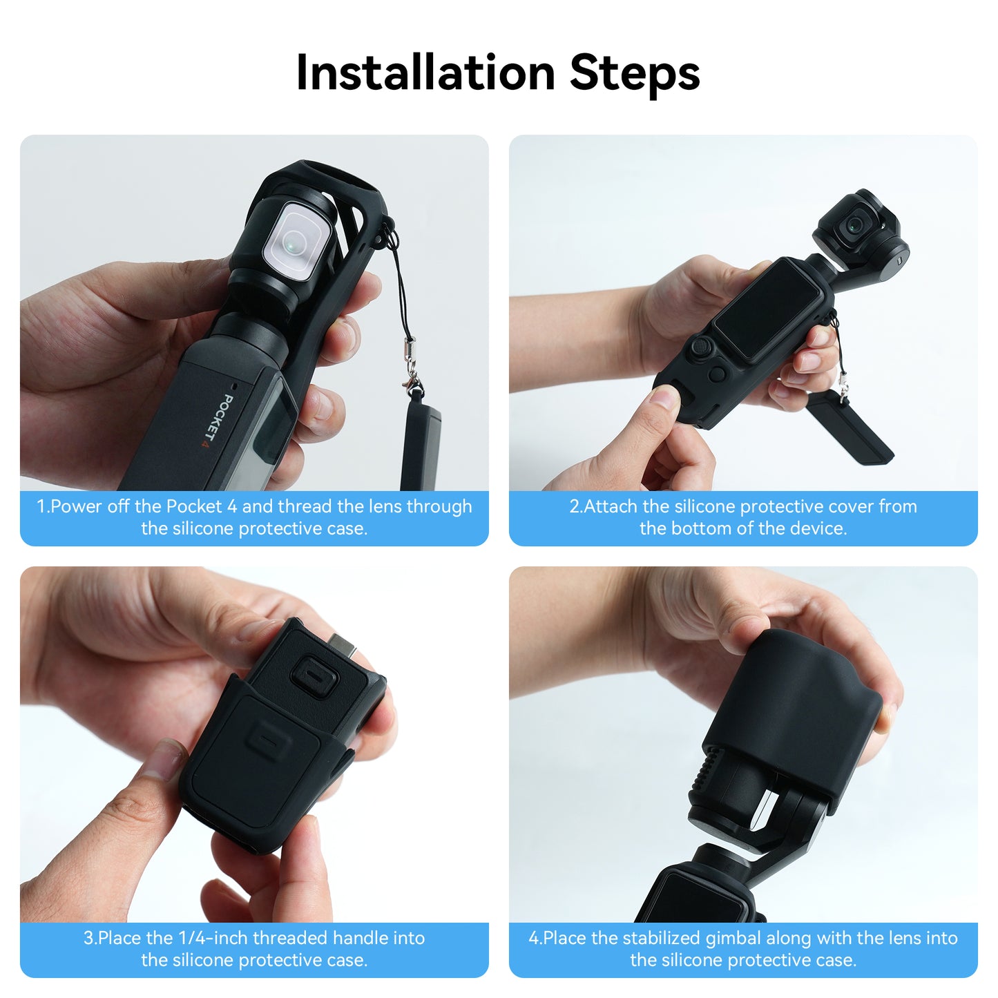 Silicone Case For Osmo Pocket 4(black)