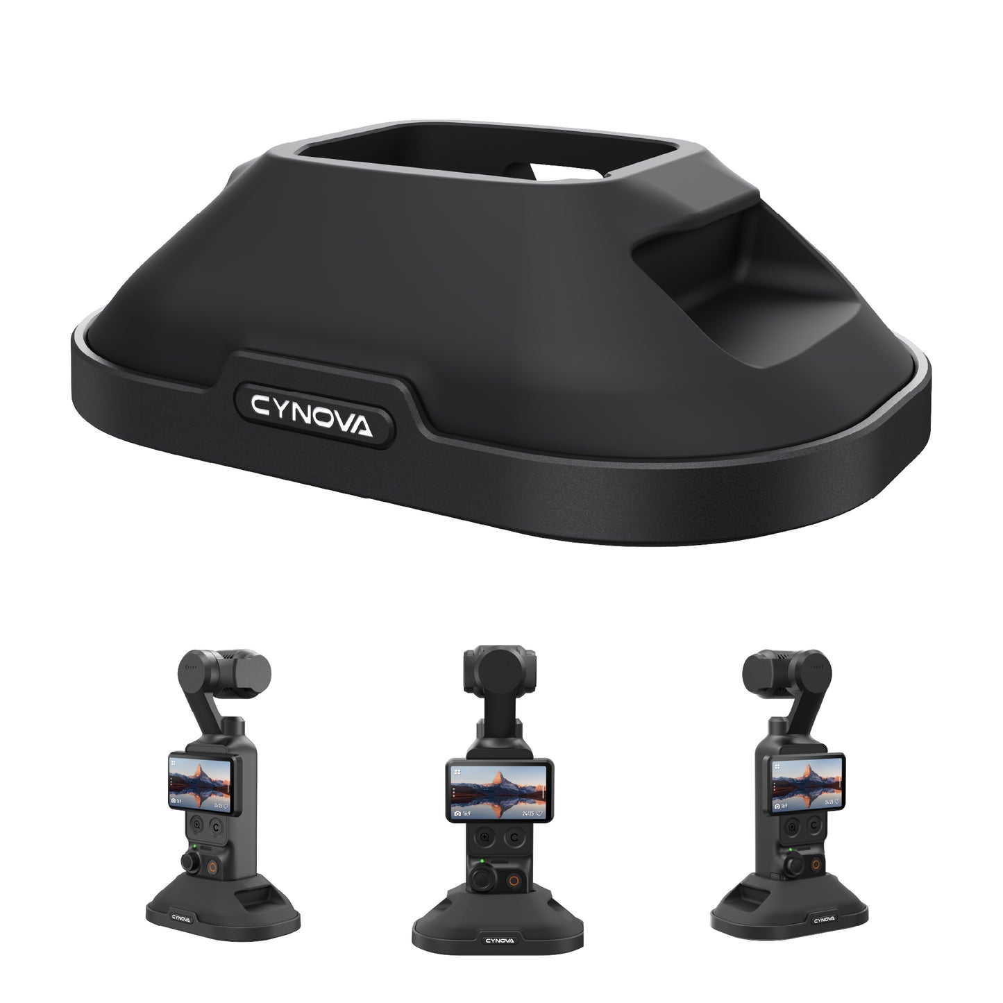 CYNOVA Silicone Stand Base for DJI Osmo Pocket 4/3 and Xtra Muse, Detachable Adhesive Base for Car & Desktop