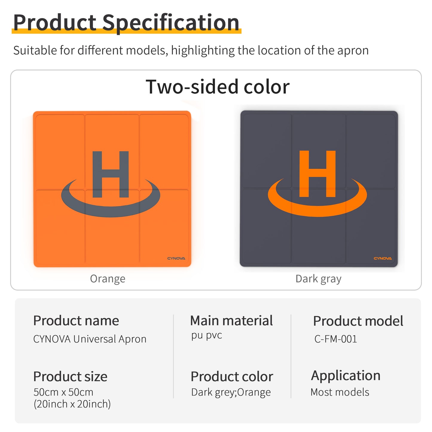 CYNOVA Drone Landing Pad Weighted for DJI AIR 3