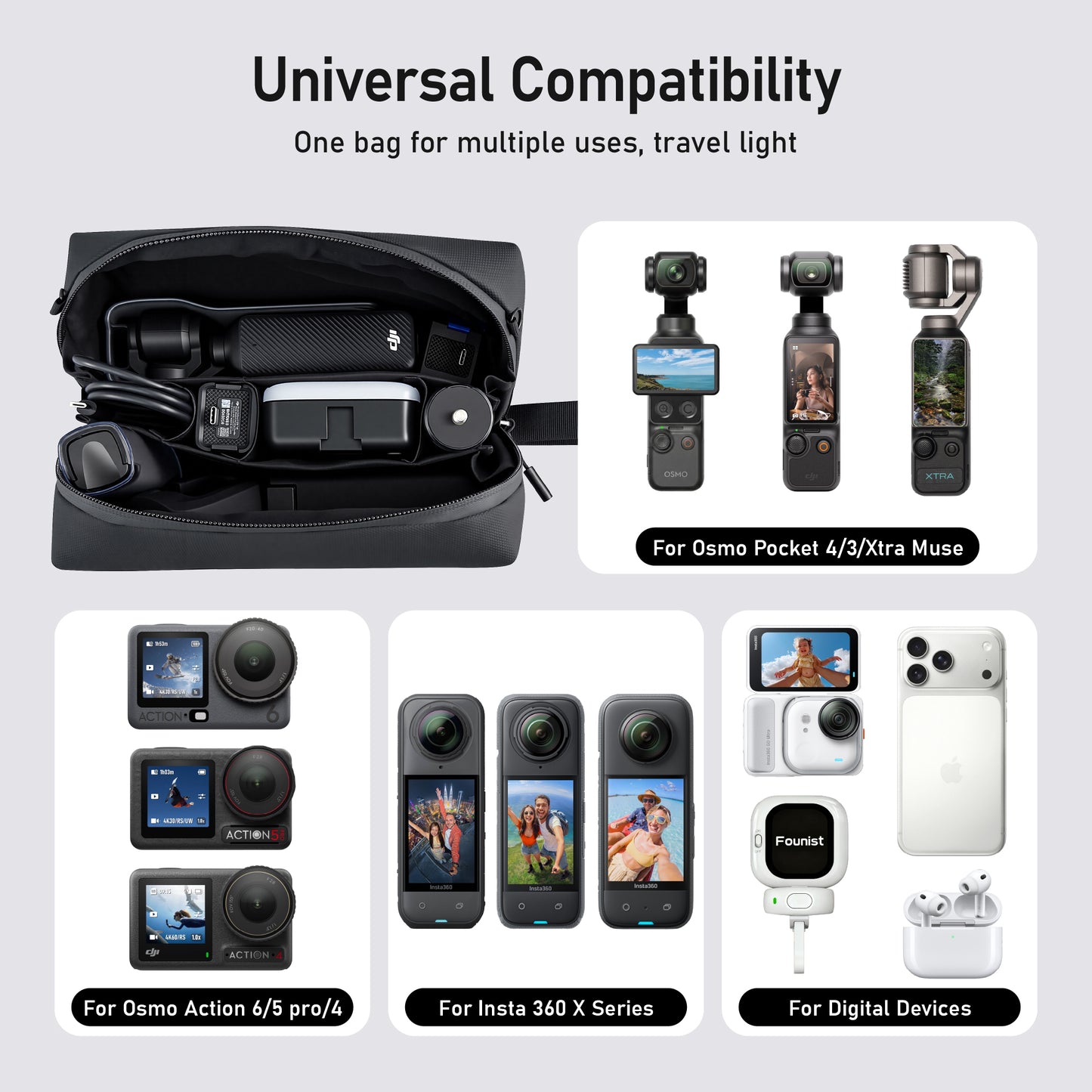 Osmo Pocket 3/ 4 Portable Carrying Bag