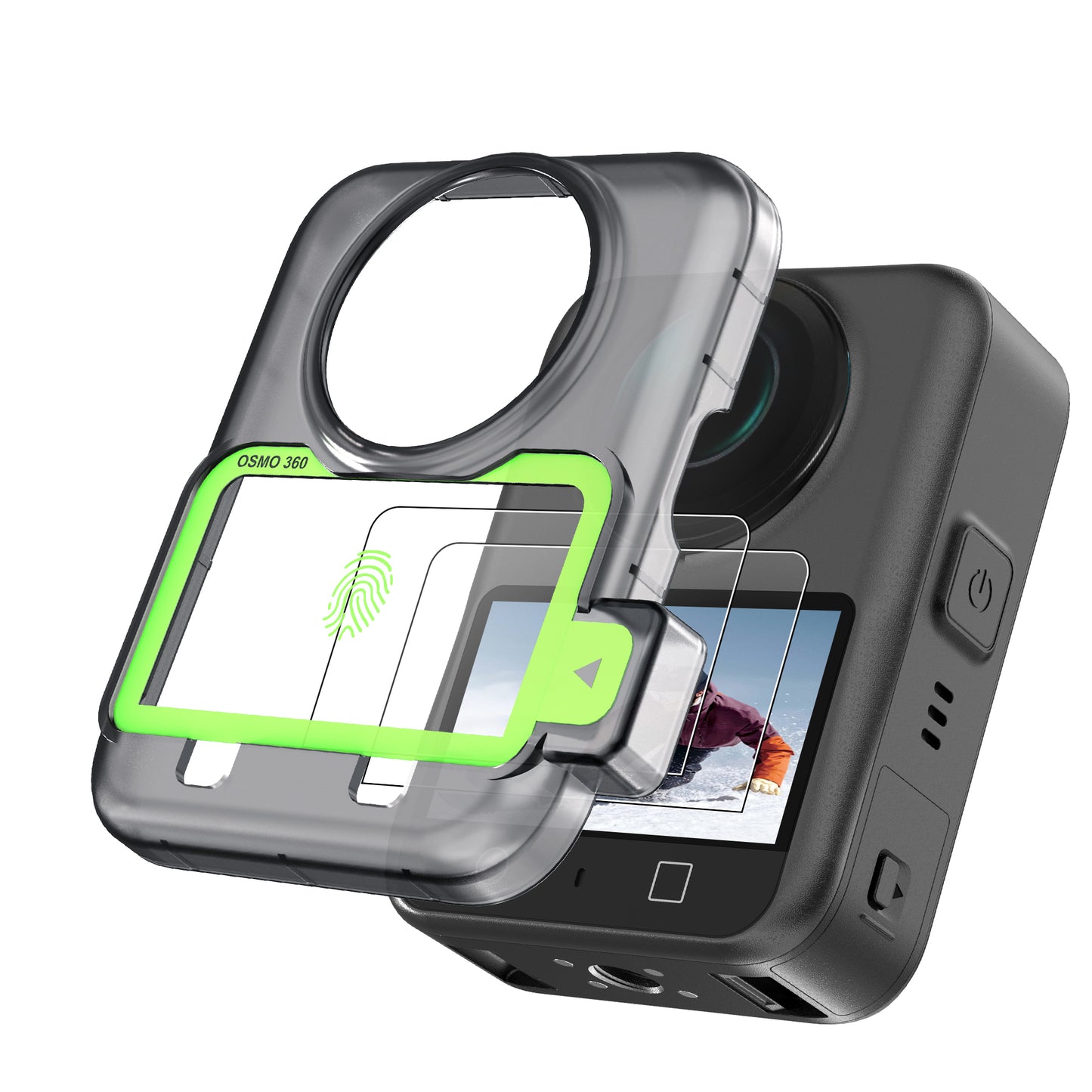 DJI OSMO 360 screen protector easy installation kit (Pack of 2)