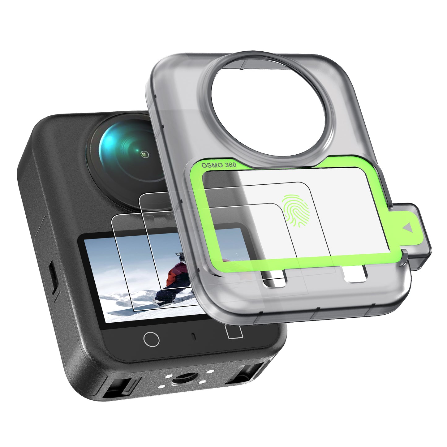 DJI OSMO 360 screen protector easy installation kit (Pack of 2)