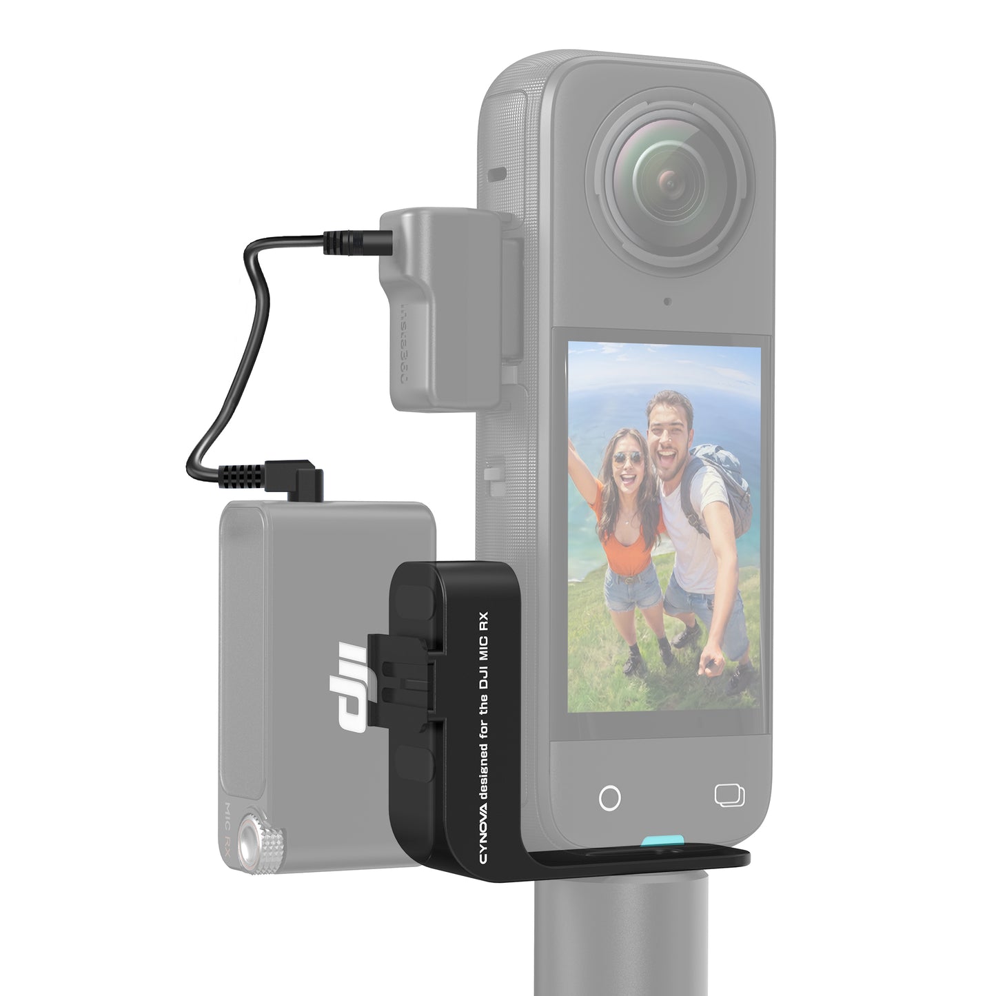 Insta360 X4 Cold Shoe Microphone Holder for DJI MIC 2 RX + Transmission Cabel