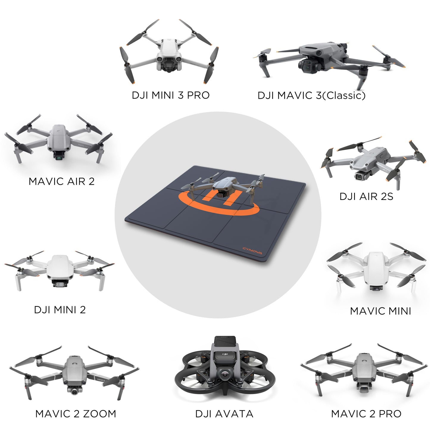 CYNOVA Drone Landing Pad Weighted for DJI AIR 3