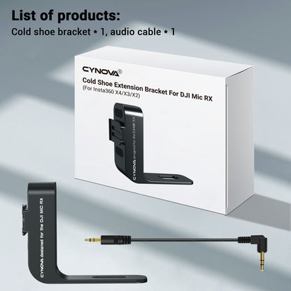 Insta360 X4 Cold Shoe Microphone Holder for DJI MIC 2 RX + Transmission Cabel