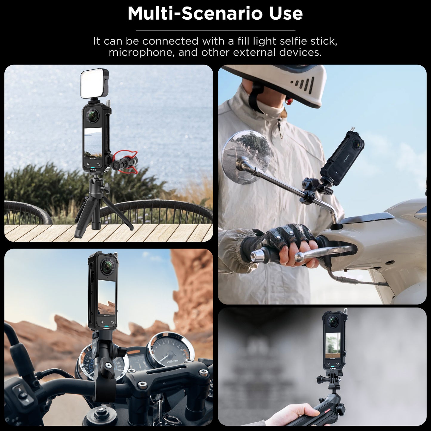 CYNOVA Insta360 X4 Metal Cage+Silicon lens cap