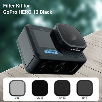 Gopro Hero 13 Lens filter ND+CPL kit (ND8+ND16+ND32+CPL)