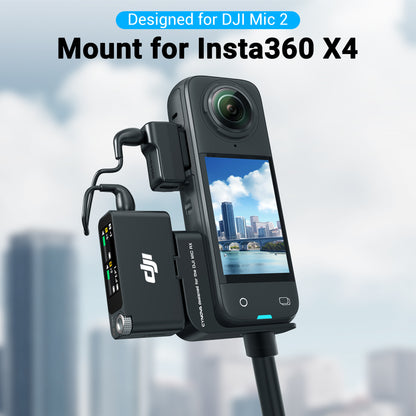 Insta360 X4 Cold Shoe Microphone Holder for DJI MIC 2 RX + Transmission Cabel