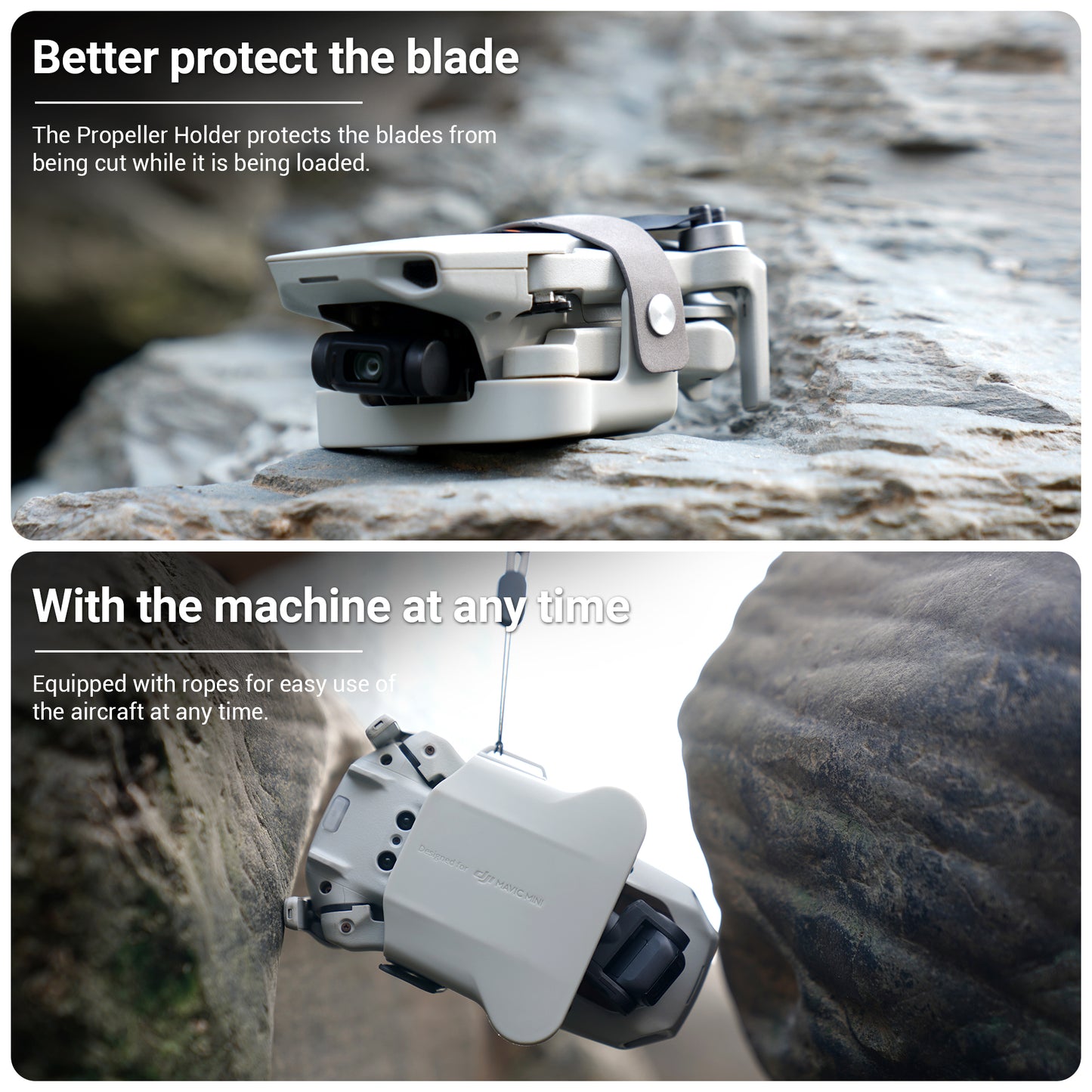 CYNOVA Propeller Strap Holder for DJI Mini 4K/Mavic Mini 2/ Mini 2 SE Drone Accessories