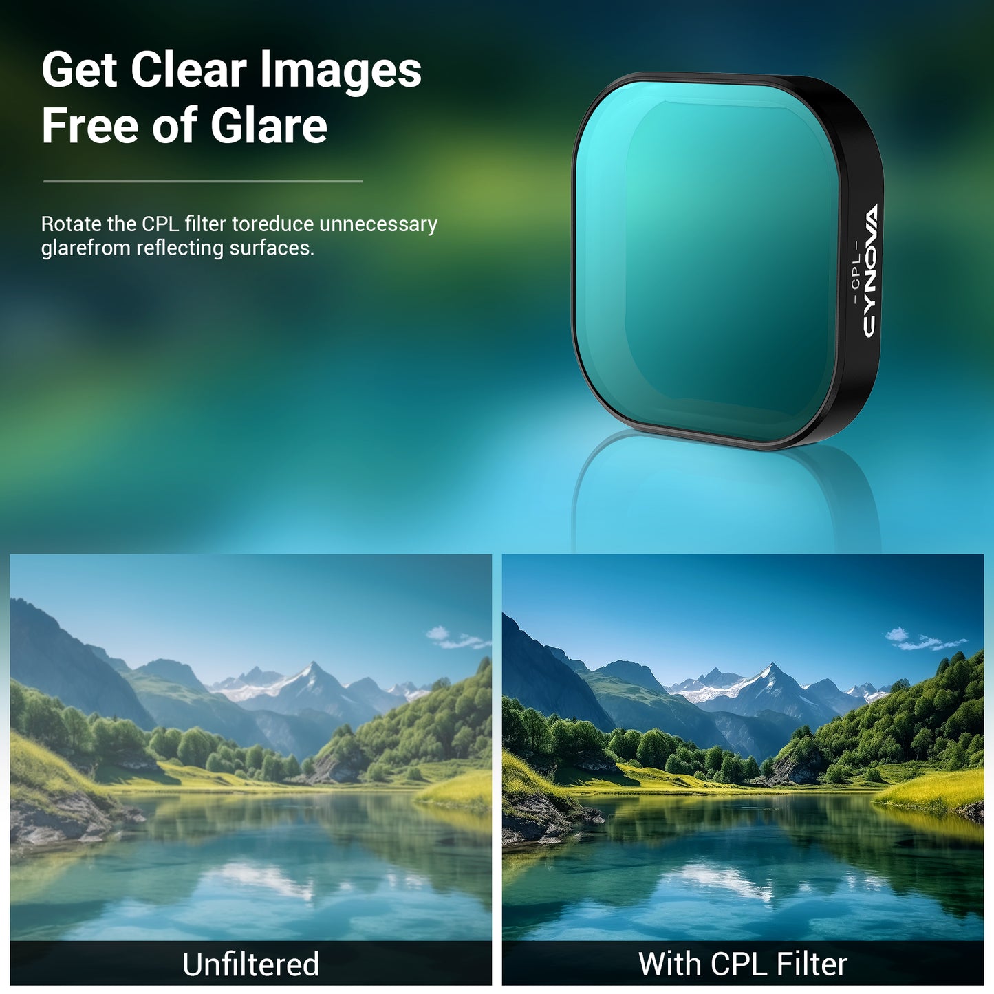 Gopro Hero 13 Lens filter ND+CPL kit (ND8+ND16+ND32+CPL)