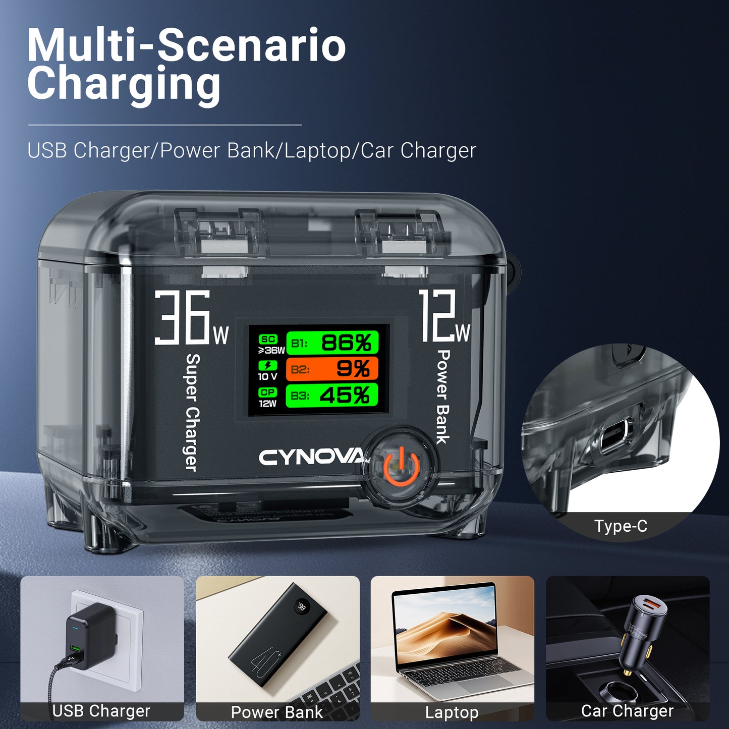 36W Charging Hub For DJI Osmo Action 6