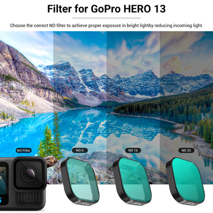Gopro Hero 13 Lens filter ND+CPL kit (ND8+ND16+ND32+CPL)