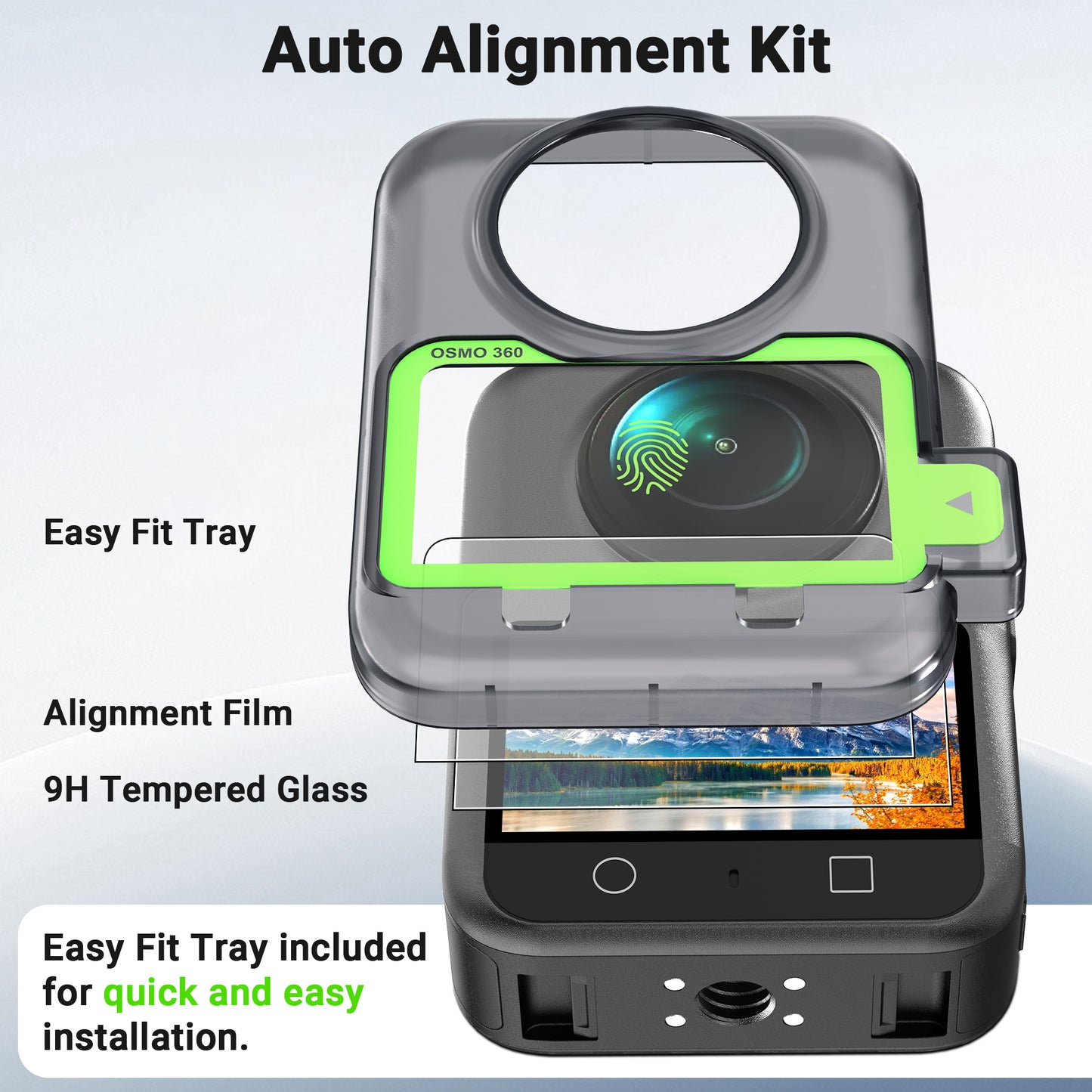 DJI OSMO 360 screen protector easy installation kit (Pack of 2)