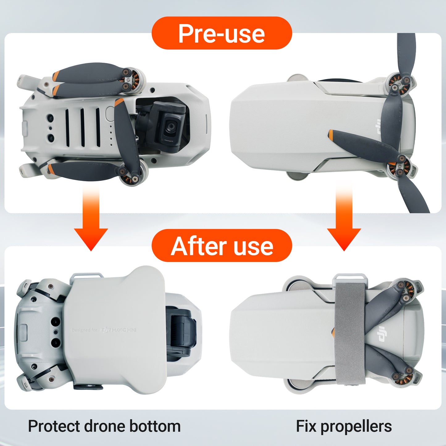 CYNOVA Propeller Strap Holder for DJI Mini 4K/Mavic Mini 2/ Mini 2 SE Drone Accessories