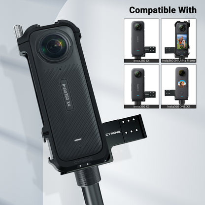 Insta360 X4 X3 X2 Cold Shoe Microphone Holder for Rode Mic + Transmission Cabel