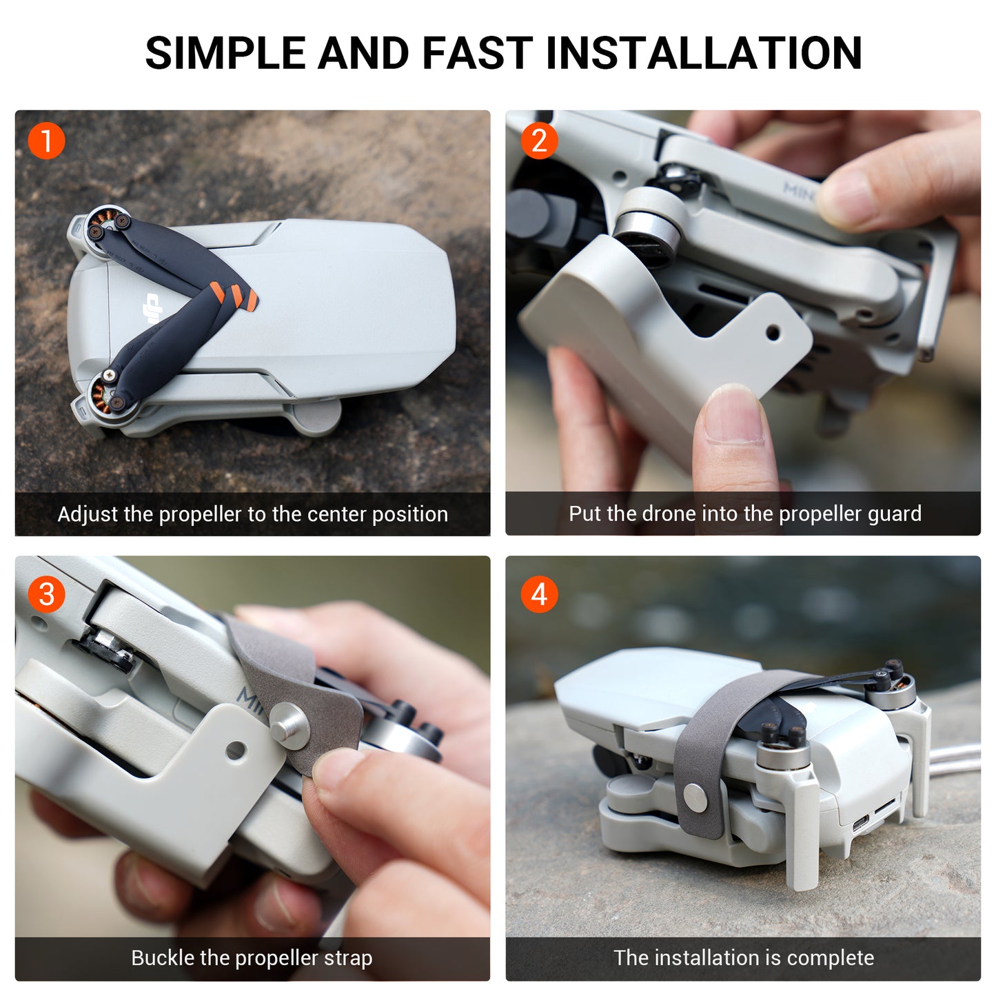 CYNOVA Propeller Strap Holder for DJI Mini 4K/Mavic Mini 2/ Mini 2 SE Drone Accessories