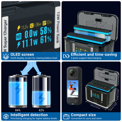 CYNOVA Insta 360 X4 Battery Charger for Insta360 X4 Accessories